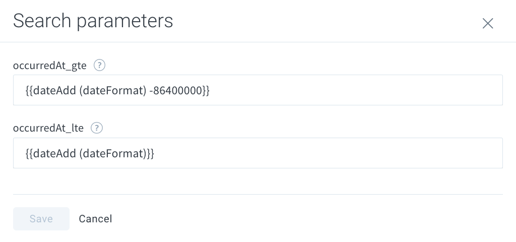 Update Search parameters to run flow manually.png