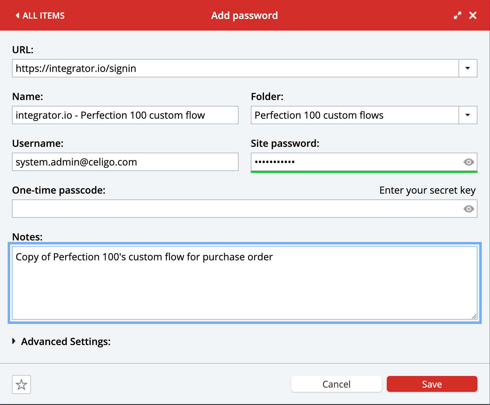 Create LastPass credentials - New site.png