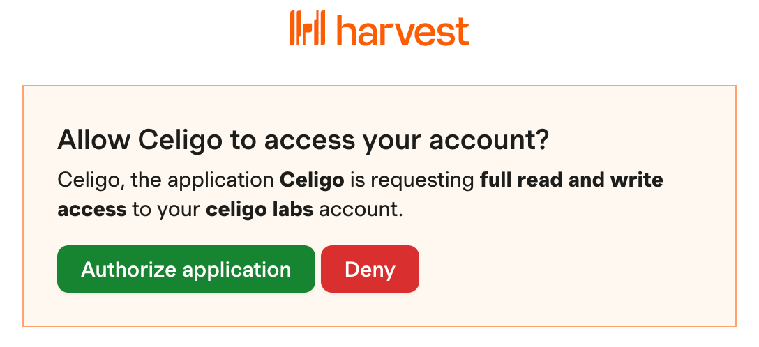 Set Up A Connection To Harvest – Celigo Help Center