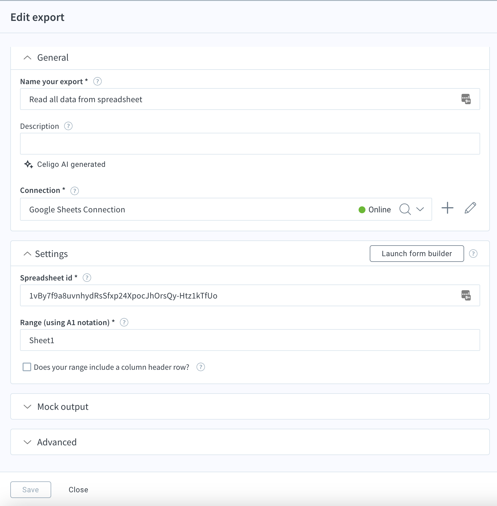 Common form fields – Celigo Help Center