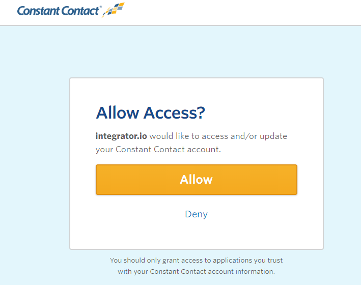 Set Up A Connection To Constant Contact – Celigo Help Center