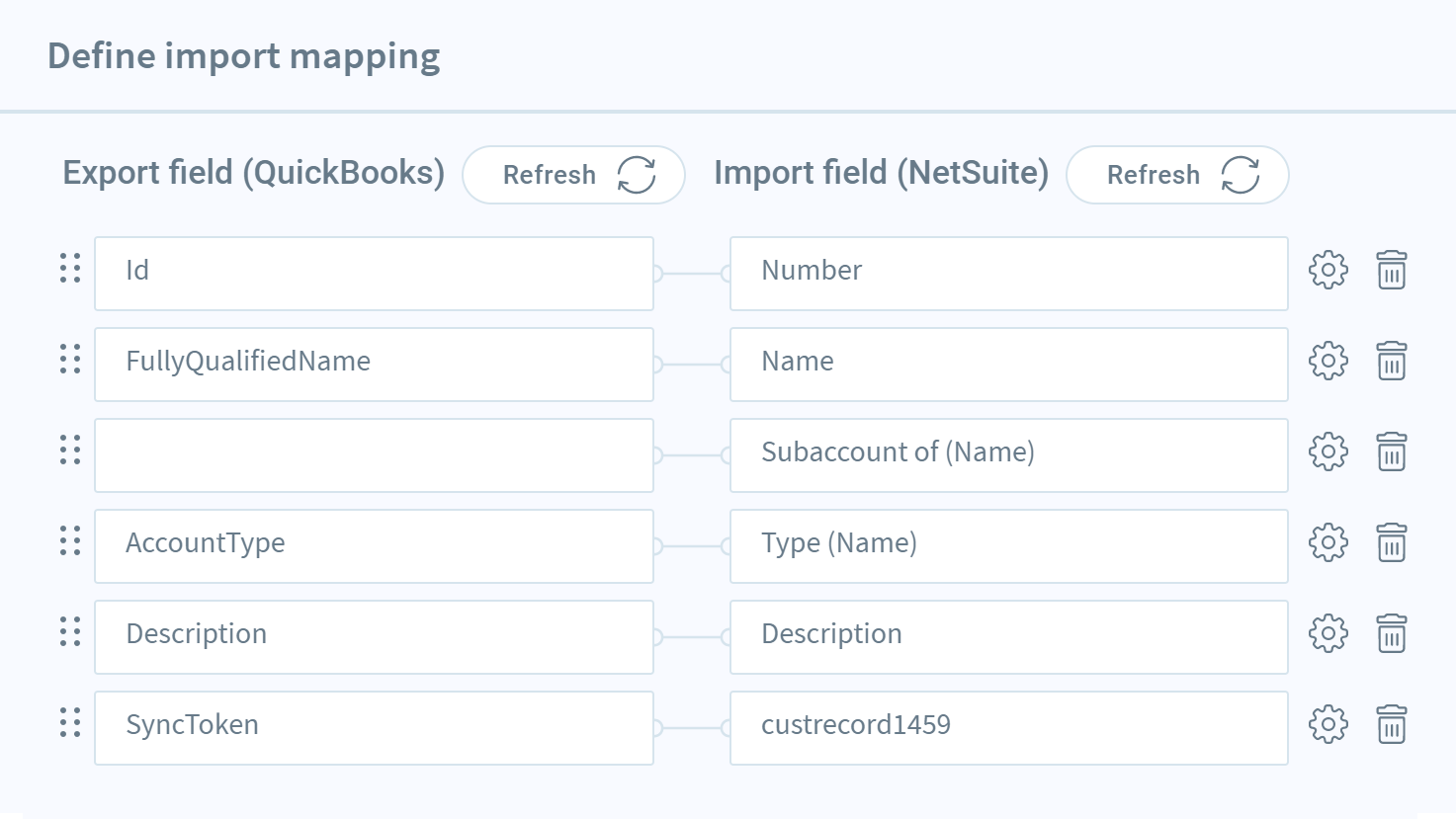 Configure and run flows in the QuickBooks NetSuite integration
