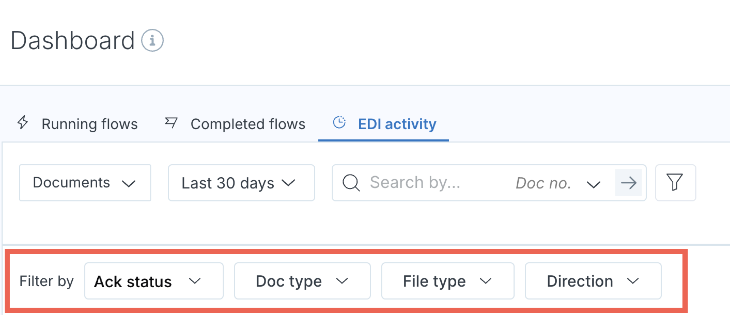 Monitor EDIFACT flows and documents on the dashboard – Celigo Help Center