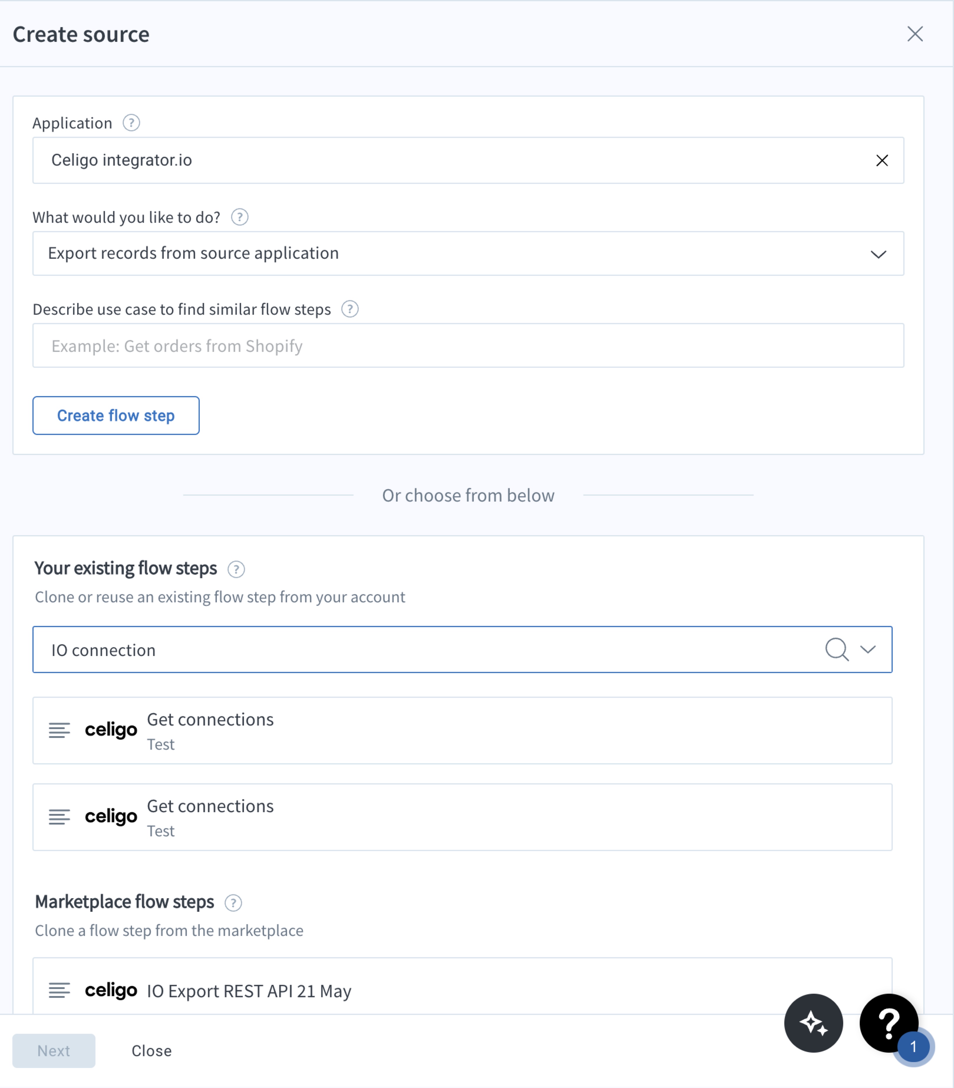 Filter your existing flow step 2