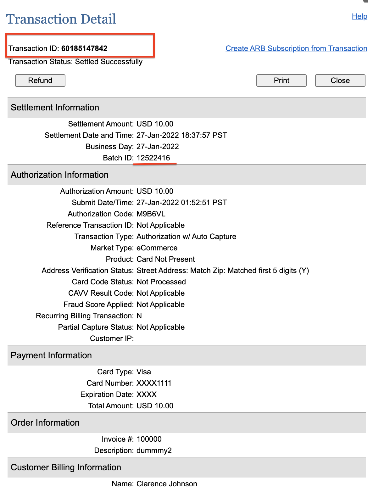 authorize.net how to style pop up window declined transaction