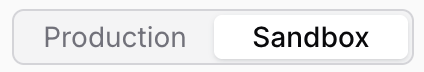 Toggle to Sandbox environment.png